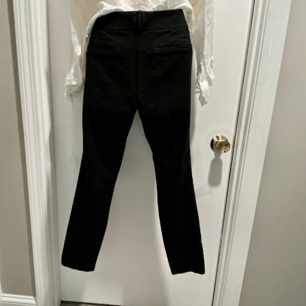 Helmut Lang Office Cropped Cigarette Pipe Low Rise Wool Linen Cotton Preppy USA…